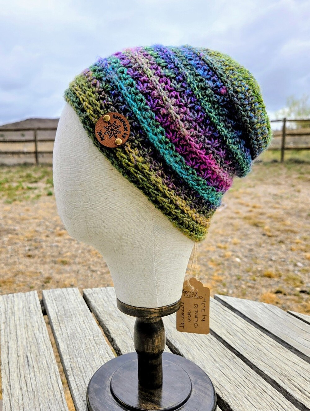 Artisan Handmade Crochet "Secret Garden" Cozy Boho Beanie Hat